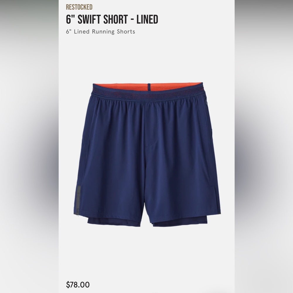Rhone 6” Swift Short Lined - Color- Maritime or navy